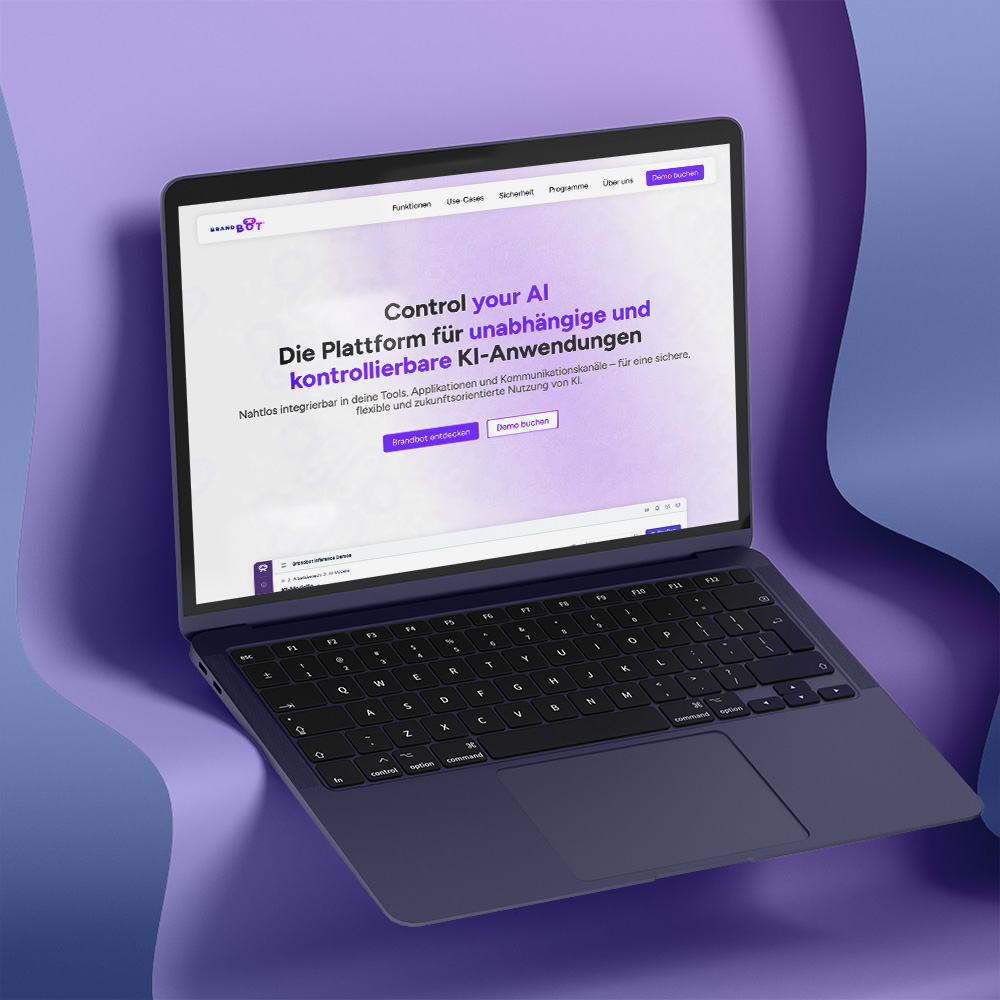 Brandbot AI website mockup photo