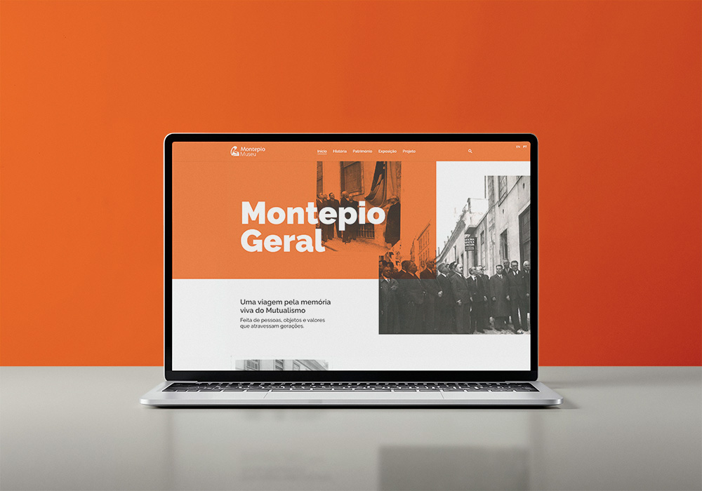 Montepio Museum website mockup photo