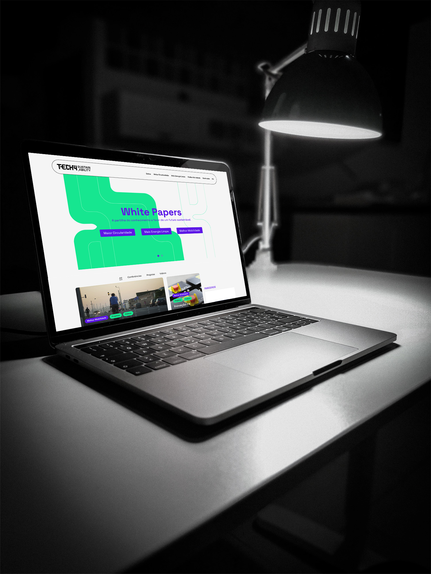 TECH4 Sustainability website mockup photo